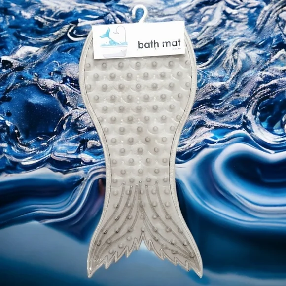 Mermaid Tail 15 in X 30 in Tan Vinyl Bath Mat - NWT - Picture 3 of 4